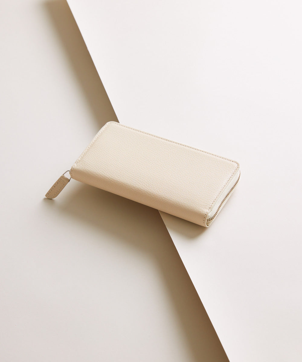 Mini Round Zip Long Wallet - Off white – MOLINI（モリニ