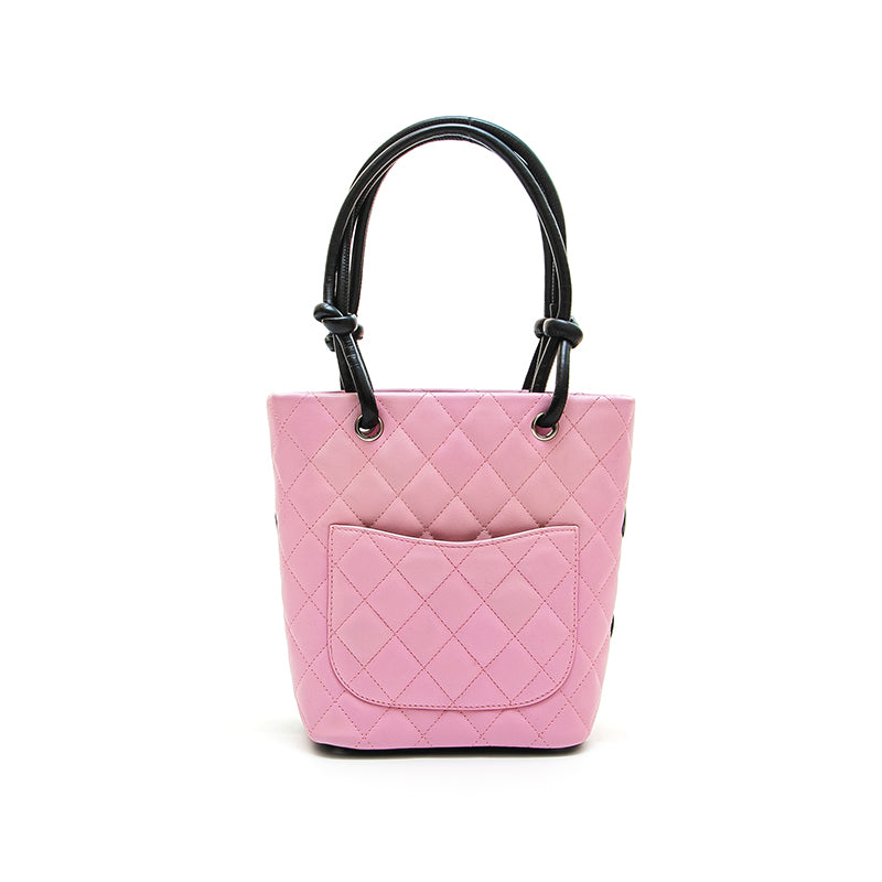 シャネル CHANEL カンボンライン マトラッセ トートバッグ ピンク