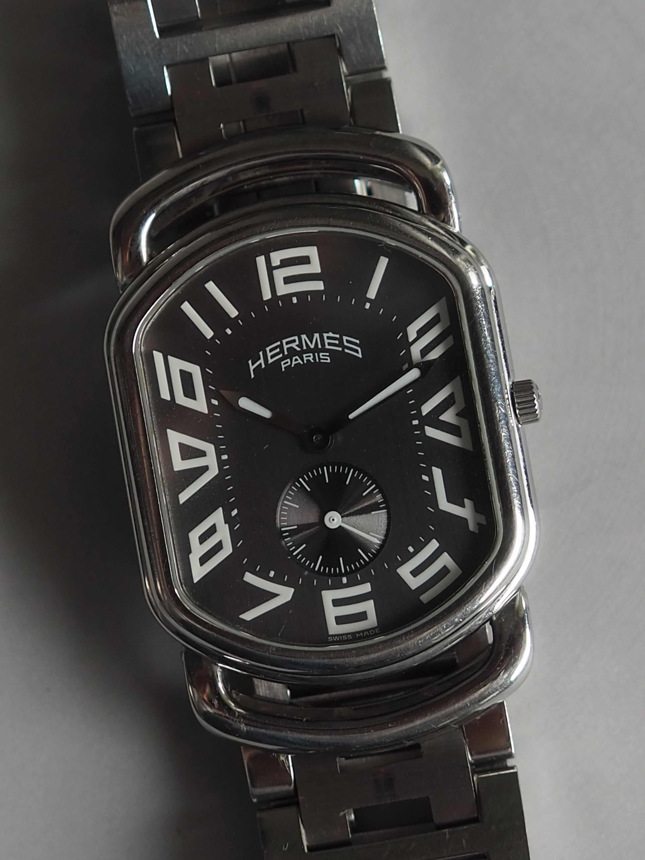 HERMES エルメス ラリー ウォッチ 腕時計 スモールセコンド シルバー