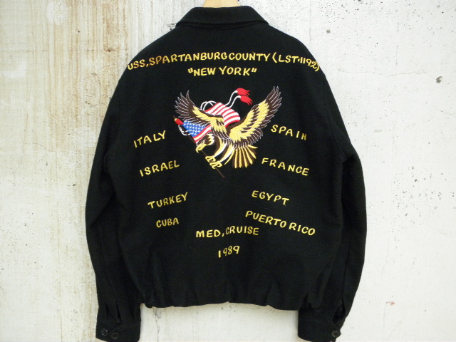 1980年代 U.S. NAVY ツアージャケット（スカルパッチ・刺繍