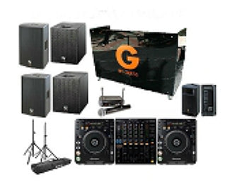 Two CDJ-1000s And A DJM-800, DJ Booth, DJ Monitor, Powered