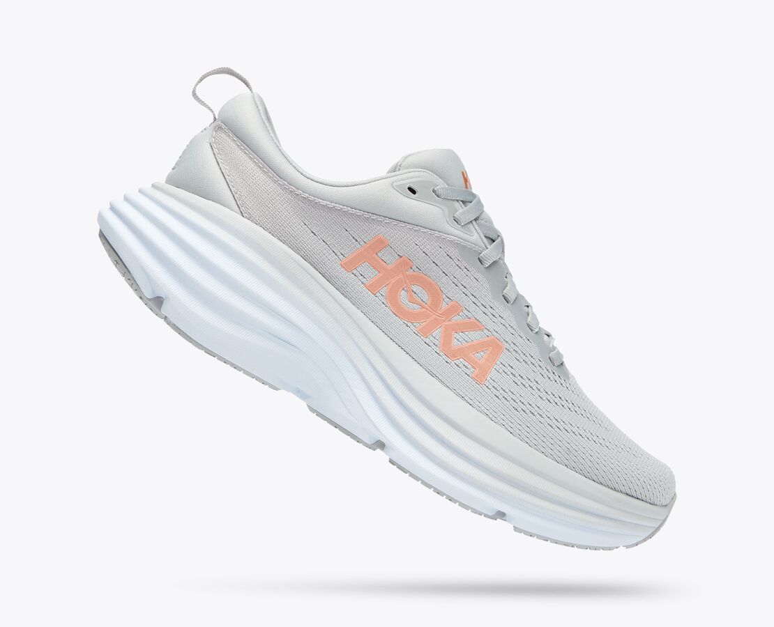 Hoka Women's Bondi 8 Harbor Mist/Lunar Rock HMLR – Earth Walk