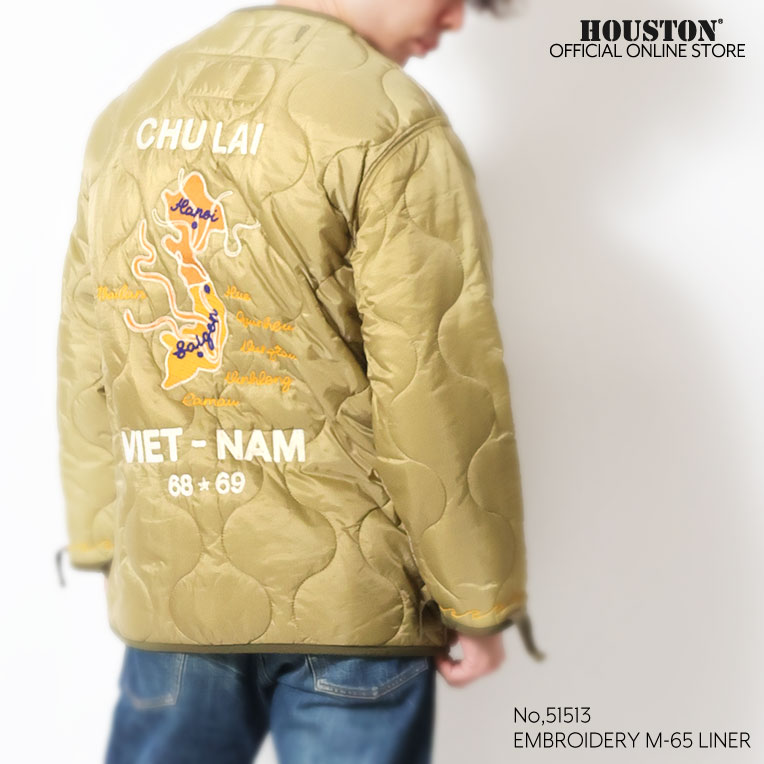 HOUSTON / ヒューストン 51513 EMBROIDERY M-65 LINER / 刺繍M-65