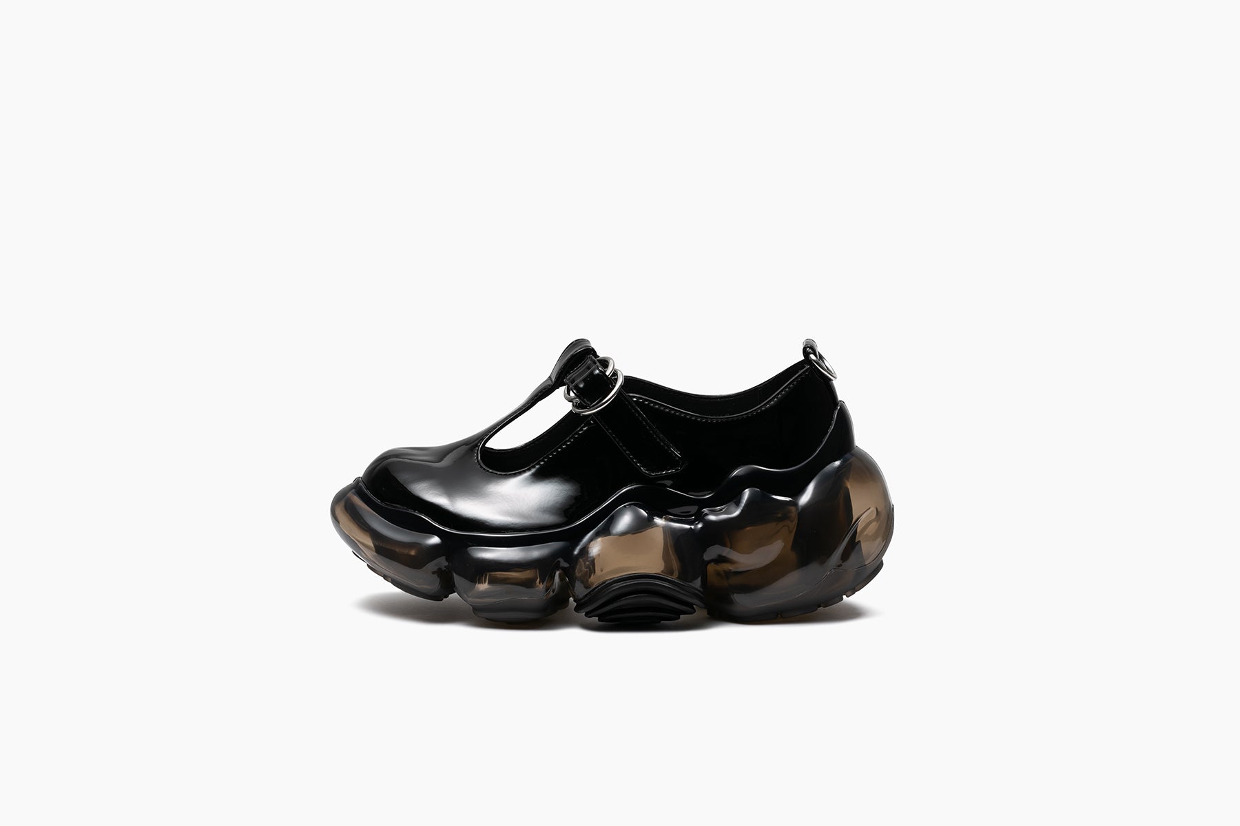 MOOPIE T MARY JANE - BLACK ENAMEL / BLACK (ムーピー ティー メリー