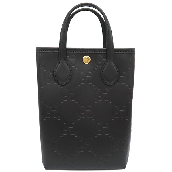 グッチ GUCCI GG スーパーミニバッグ 790133 ブラック レザー 2WAY