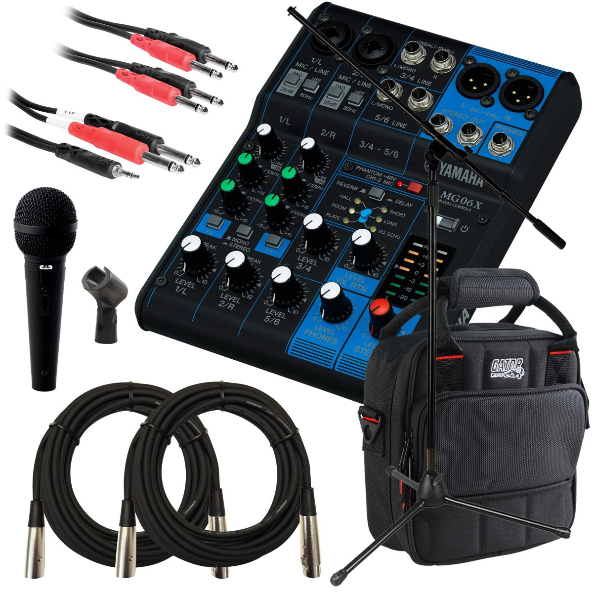 Yamaha MG06X 6-Channel Compact Stereo Mixer PERFORMER PAK – Kraft