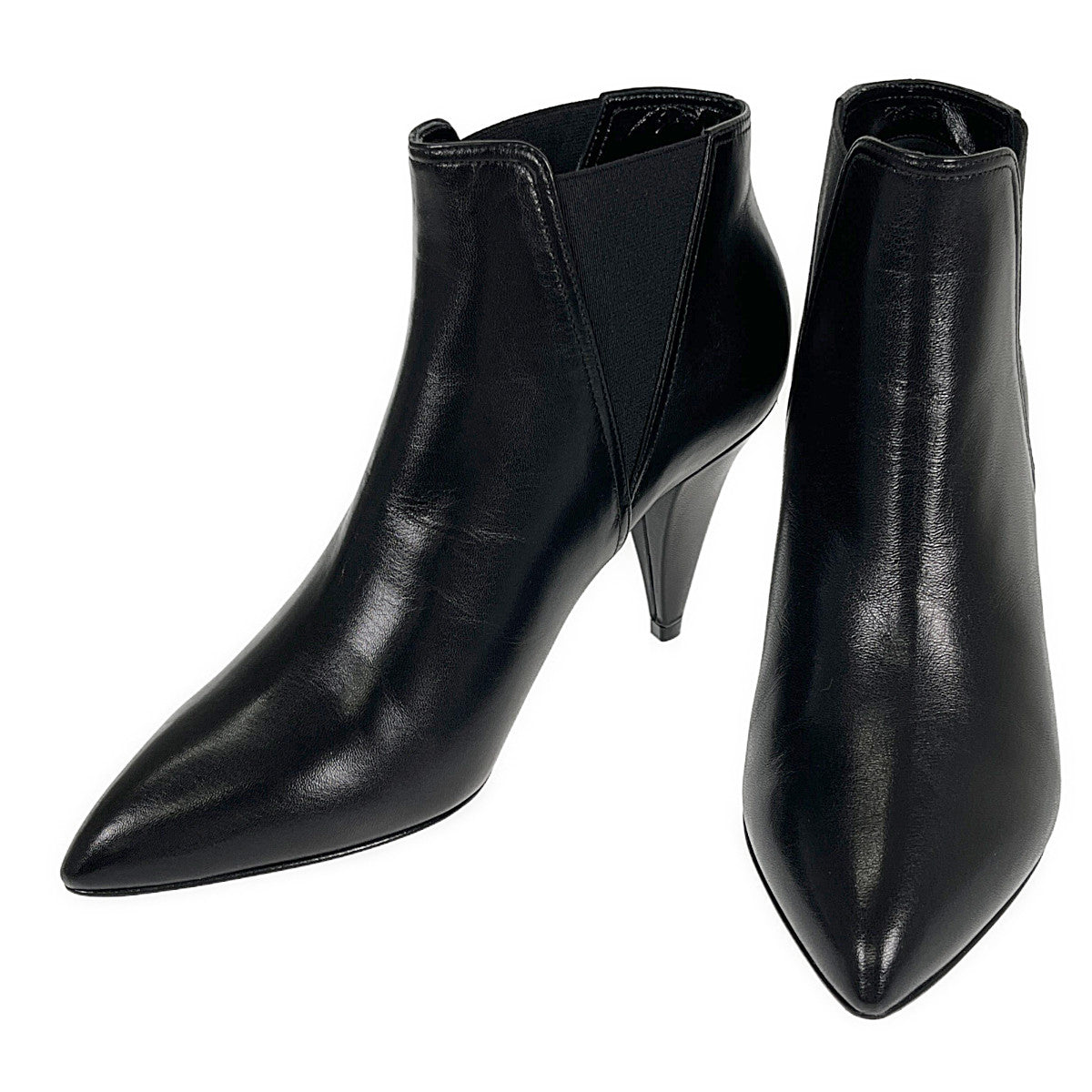 セリーヌ CELINE トライアングルヒールチェルシー ショート シューズ