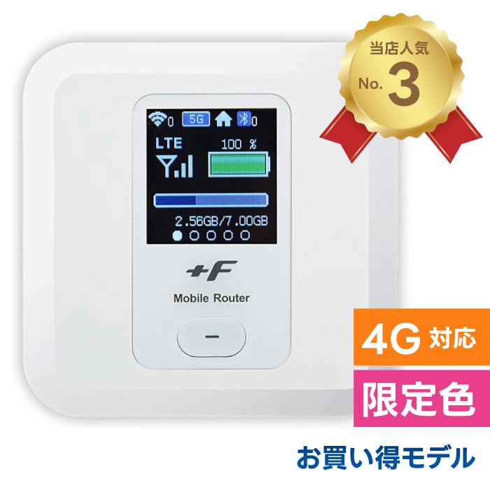 モバイルルーター +F FS030W 富士ソフト（限定色 シャインホワイト