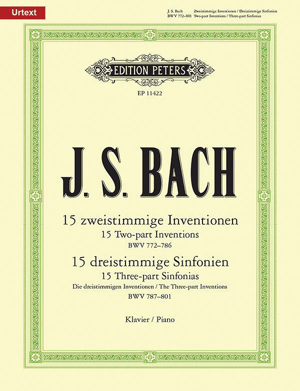 バッハ／インヴェンションとシンフォニア BWV 772-801《輸入ピアノ楽譜