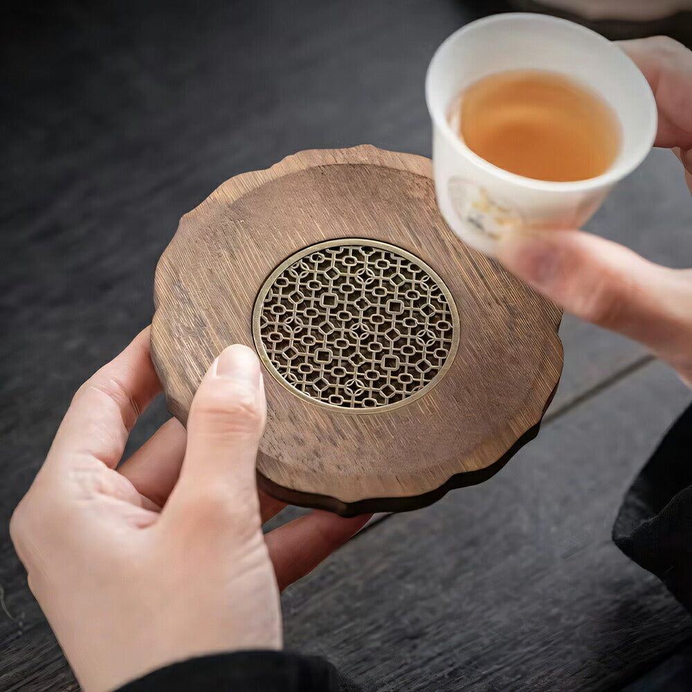 IwaiLoft 美品 手作り 急須受台 急須置き 茶台 茶盤 ティートレー