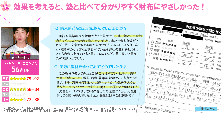 高校受験に強い！3日で偏差値UP続出の教材（おすすめ問題集）『公立
