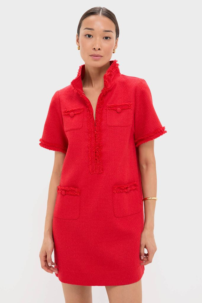 Red Tweed Ophelia Dress | Pomander Place