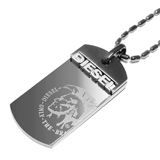 楽天市場】ディーゼル DIESEL ネックレス ドッグタグ プレート