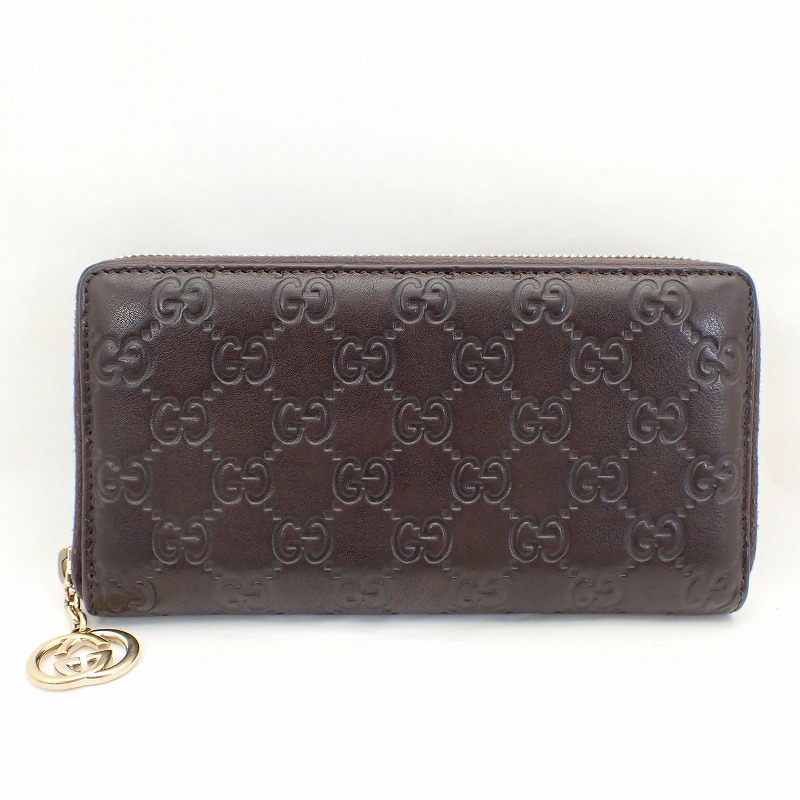 楽天市場】グッチ【GUCCI】グッチシマレザーラウンドファスナー長財布