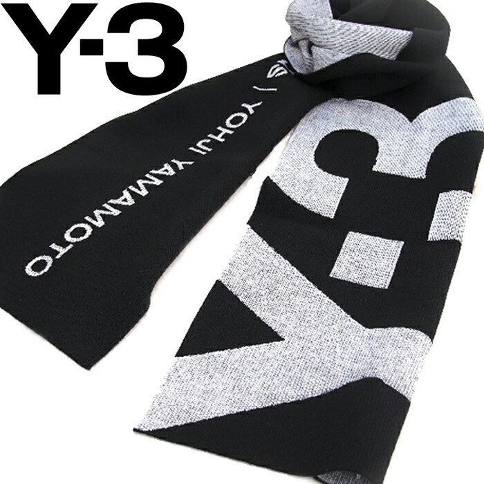 楽天市場】Y-3 ワイスリー マフラー スカーフ BLACK/ブラック Y-3