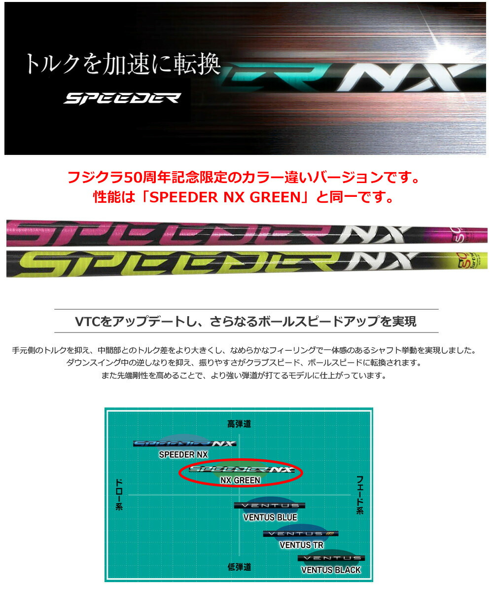 楽天市場】コブラ スリーブ付きシャフト フジクラ 50周年記念限定