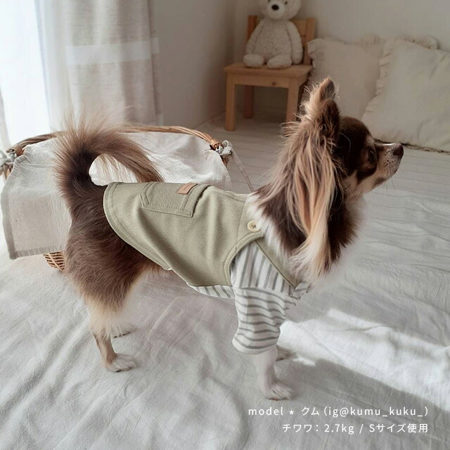 楽天市場】mocmof pet モクモフペット 犬用サロペット重ね着風ウェア