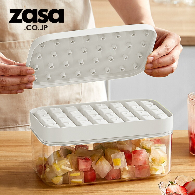 楽天市場】ZASA ワンプッシュ製氷皿 シリコン製 製氷 容器 アイス