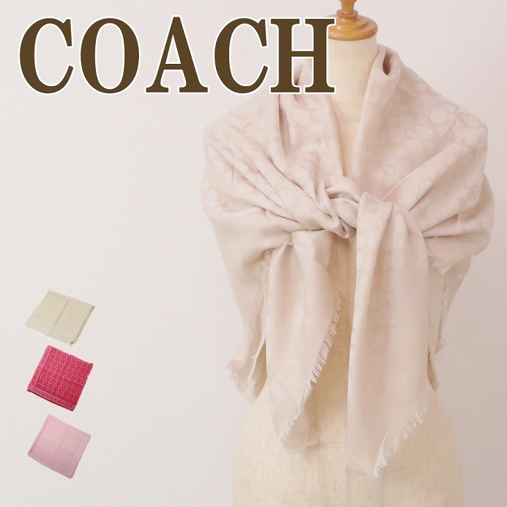楽天市場】コーチ COACH ストール レディース スカーフ ピンク 41814