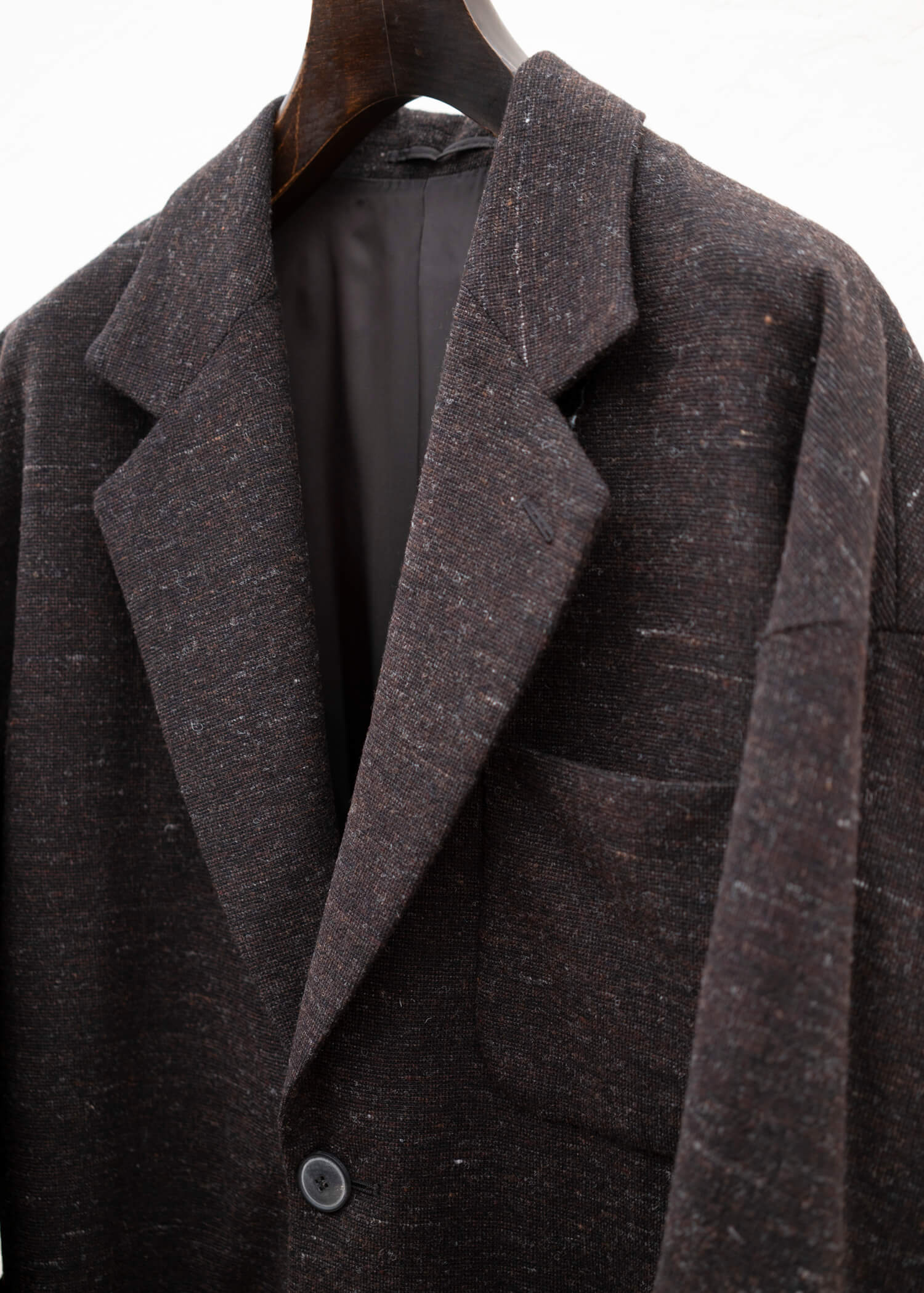 YOKO SAKAMOTO TWEED BIG JACKET / BROWN – VISION OF FASHION