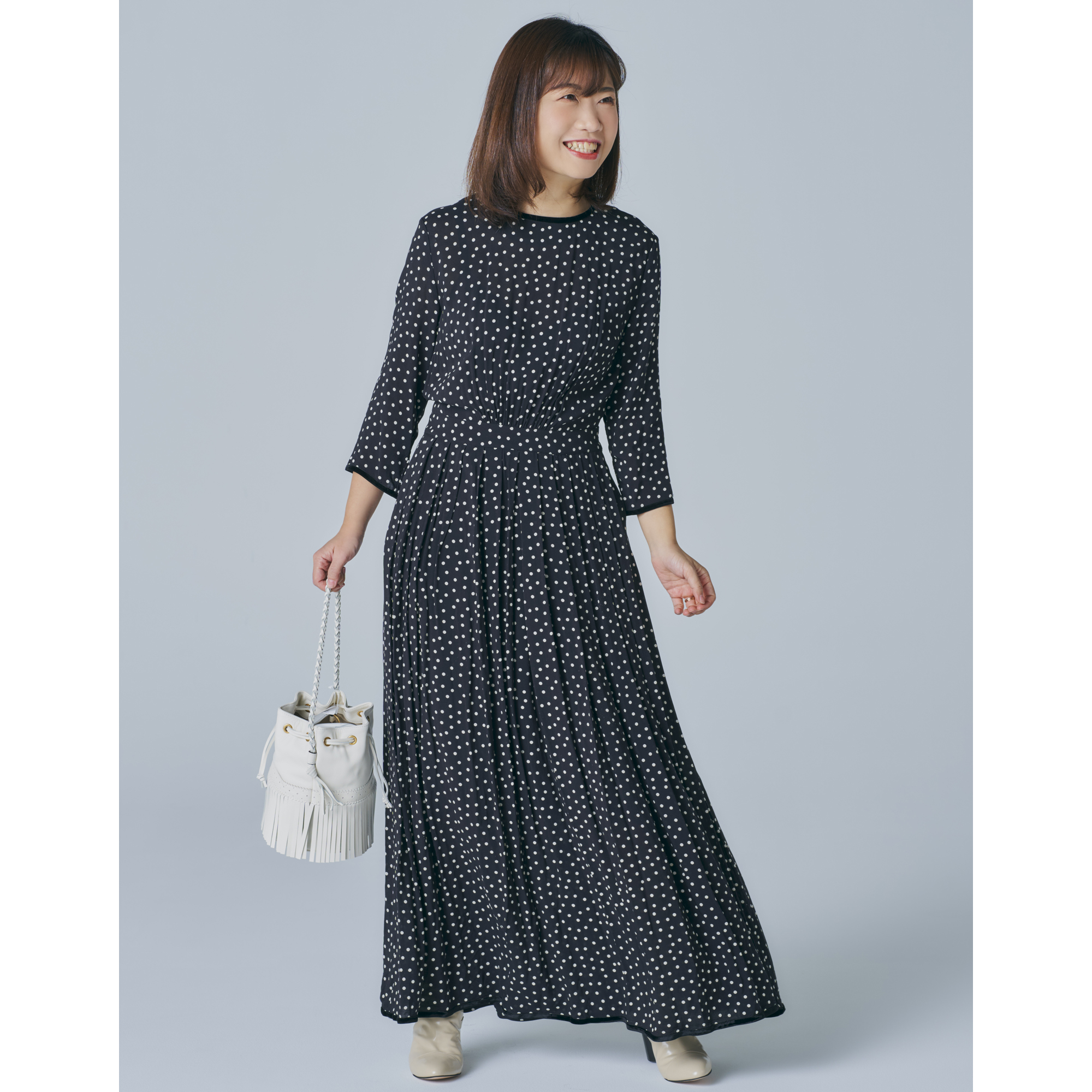 SINMEのドット柄ワンピース【STANDARD BOOK 2022SS】 | HAPPY PLUS VOICE