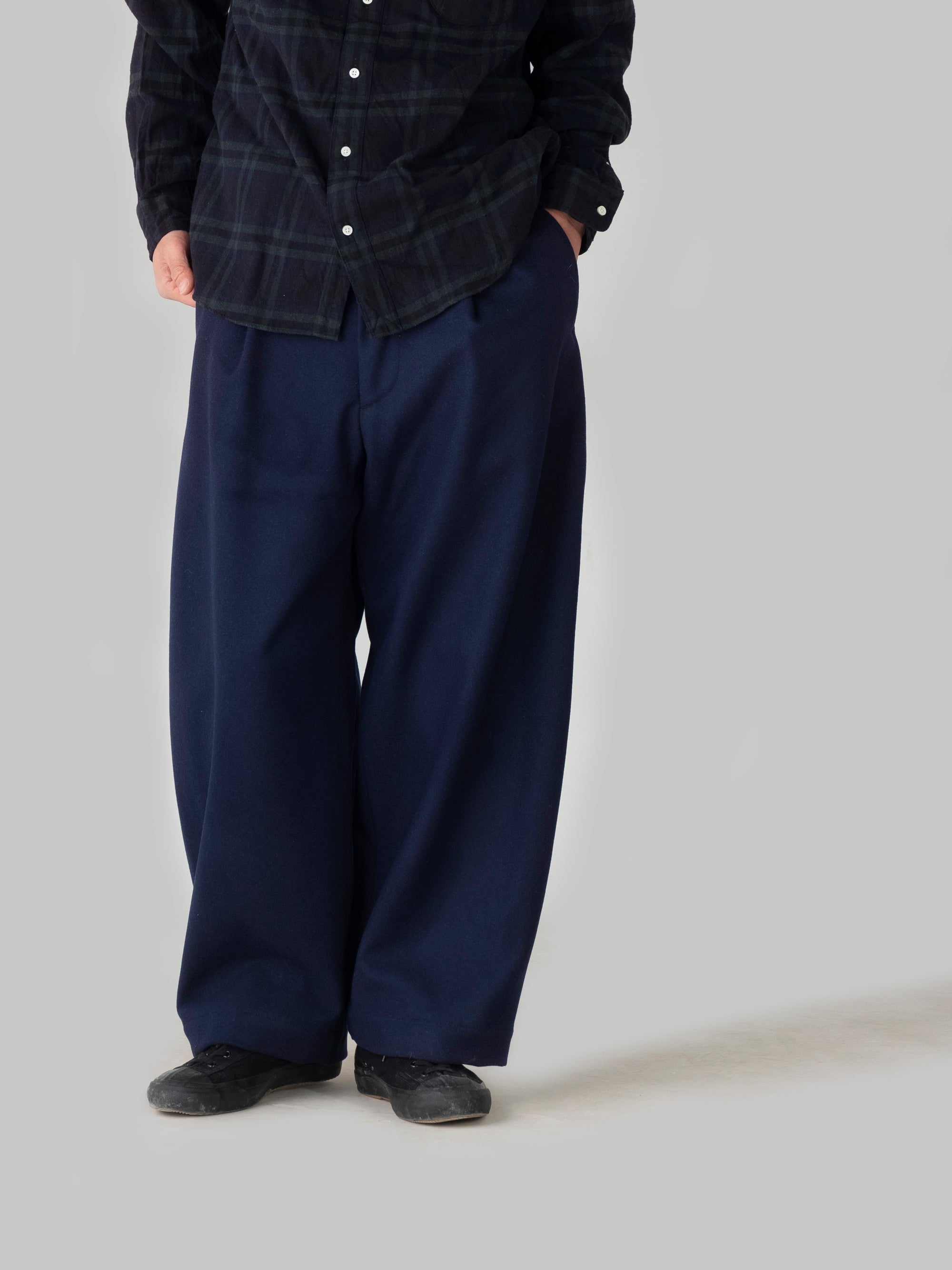 HW wide trousers Melton denim｜ASEEDONCLOUD