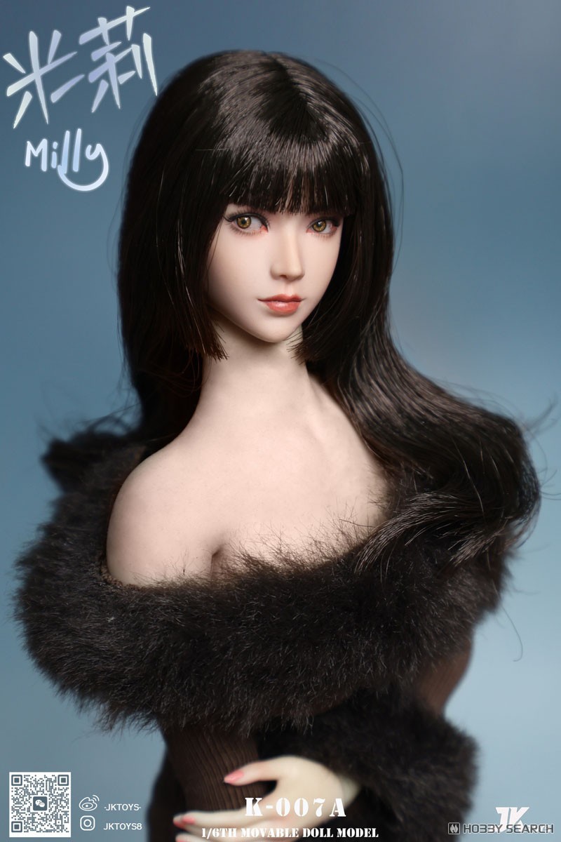 JKトイズ 1/6 アジア女性 ヘッドスカルプト ミリー (可動式眼球) A