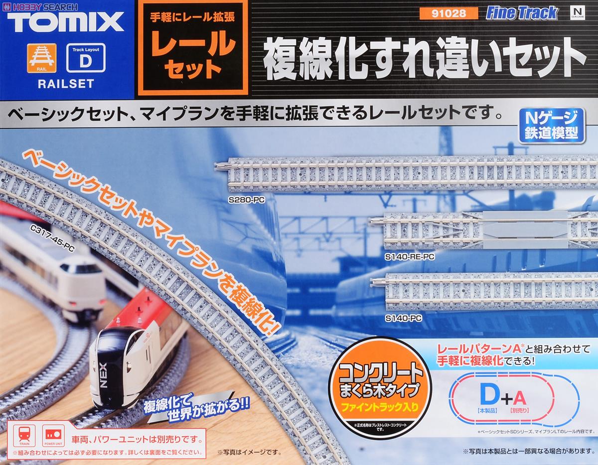 Fine Track レールセット 複線化すれ違いセット (レールパターンD2
