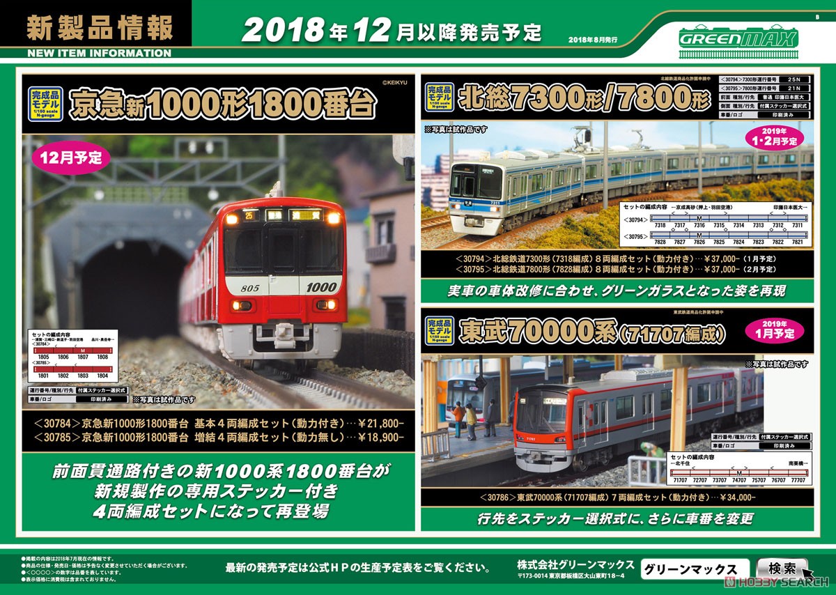 北総鉄道 7800形 (7828編成) 8両編成セット (動力付き) (8両セット