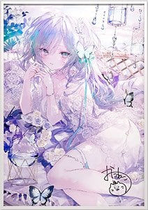 50枚限定】 おにねこ先生直筆サイン入り X-ART製 オーロラアート