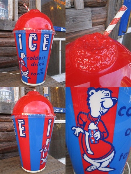 Vintage ICEE BEAR Light Up Store Display Sign (PJ483) - 2000toys