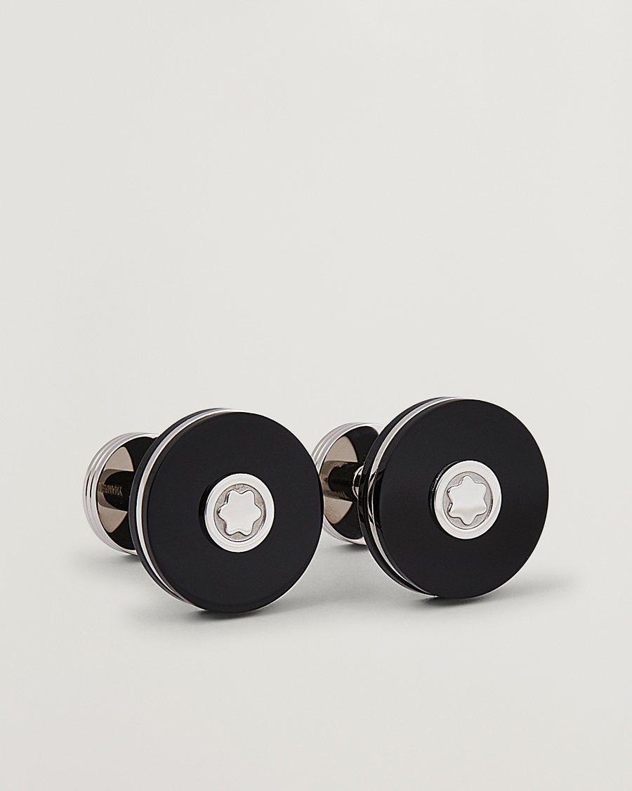 Montblanc Star Cufflinks Black Resin at CareOfCarl.com