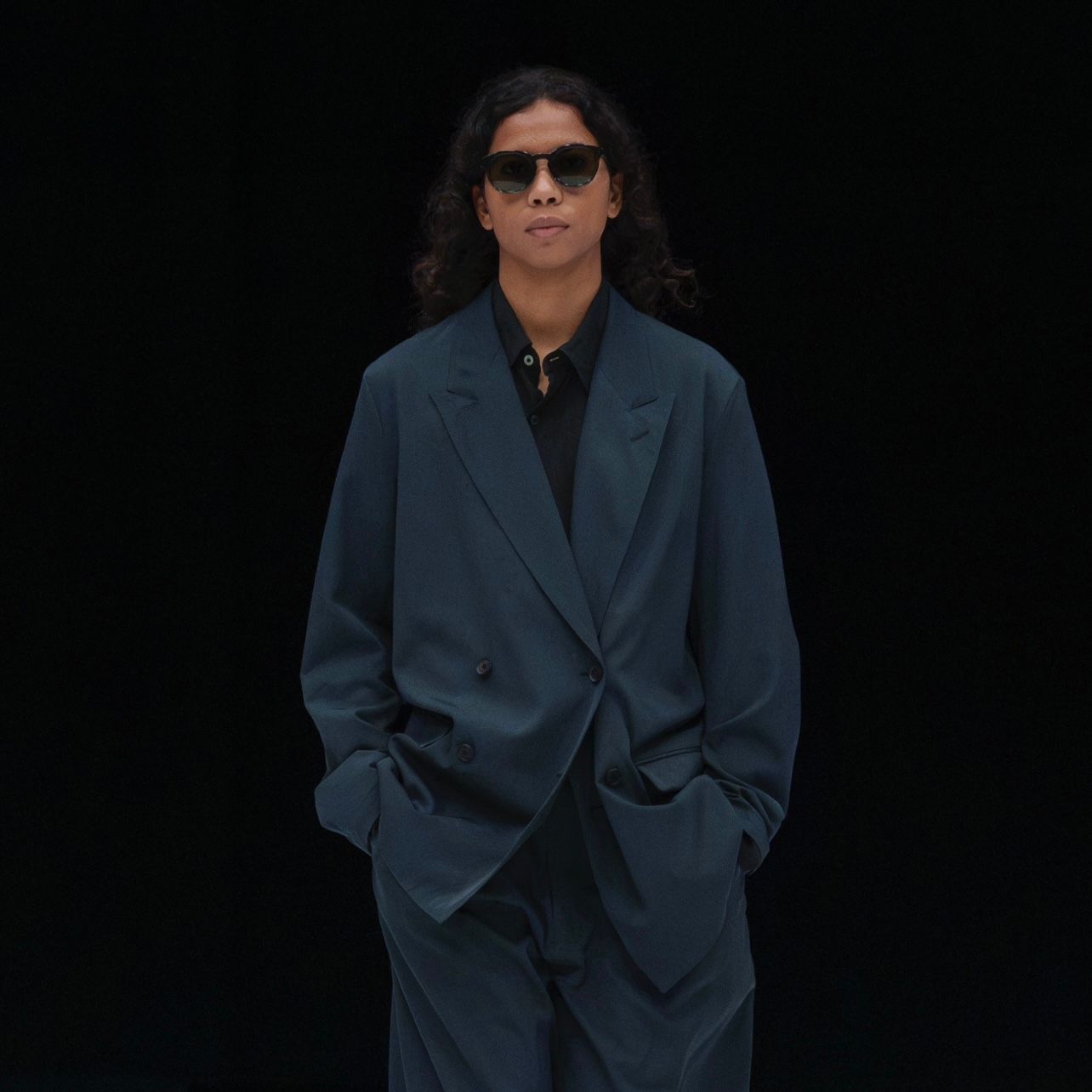 YOKE - 【残り一点】Wool Washer Twill Double Breasted Jacket
