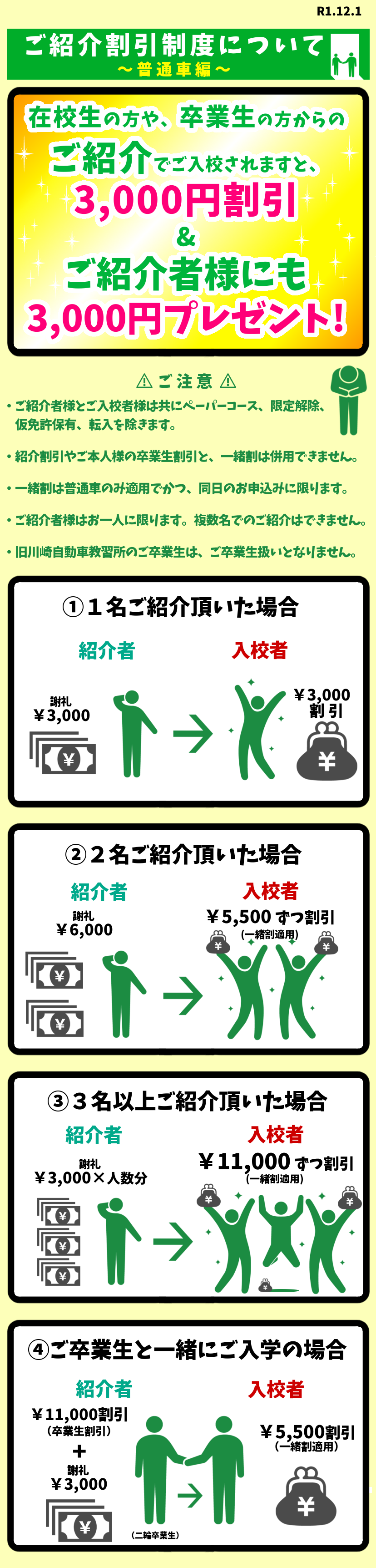 ご紹介割引制度について | 【公式】飛鳥ドライビングカレッジ川崎