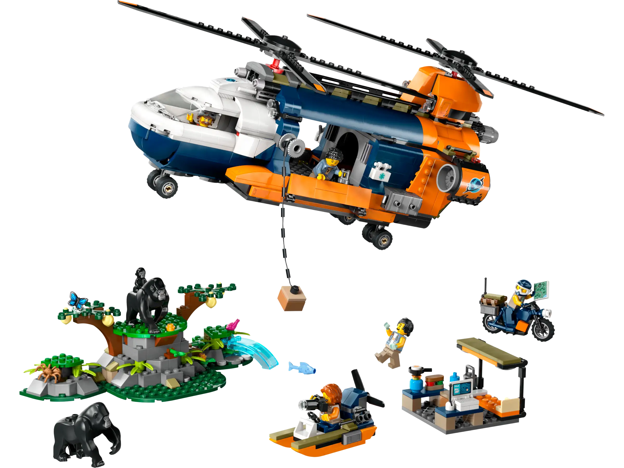 レゴ60437 ジャングル探検 ベースキャンプのヘリコプター｜ブリックナビ