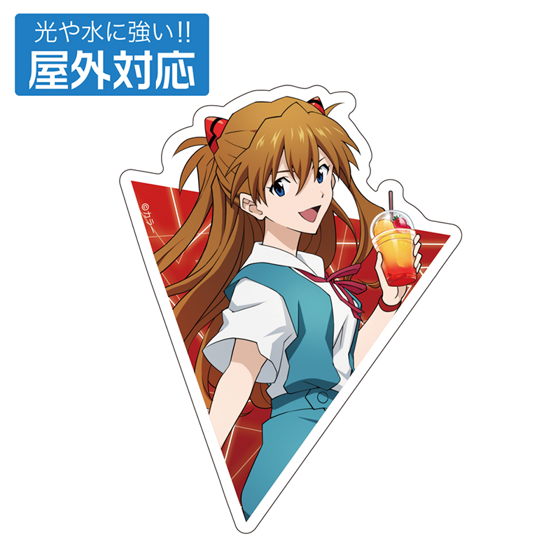 エヴァンゲリオン描きおろし式波・アスカ・ラングレーミニステッカー