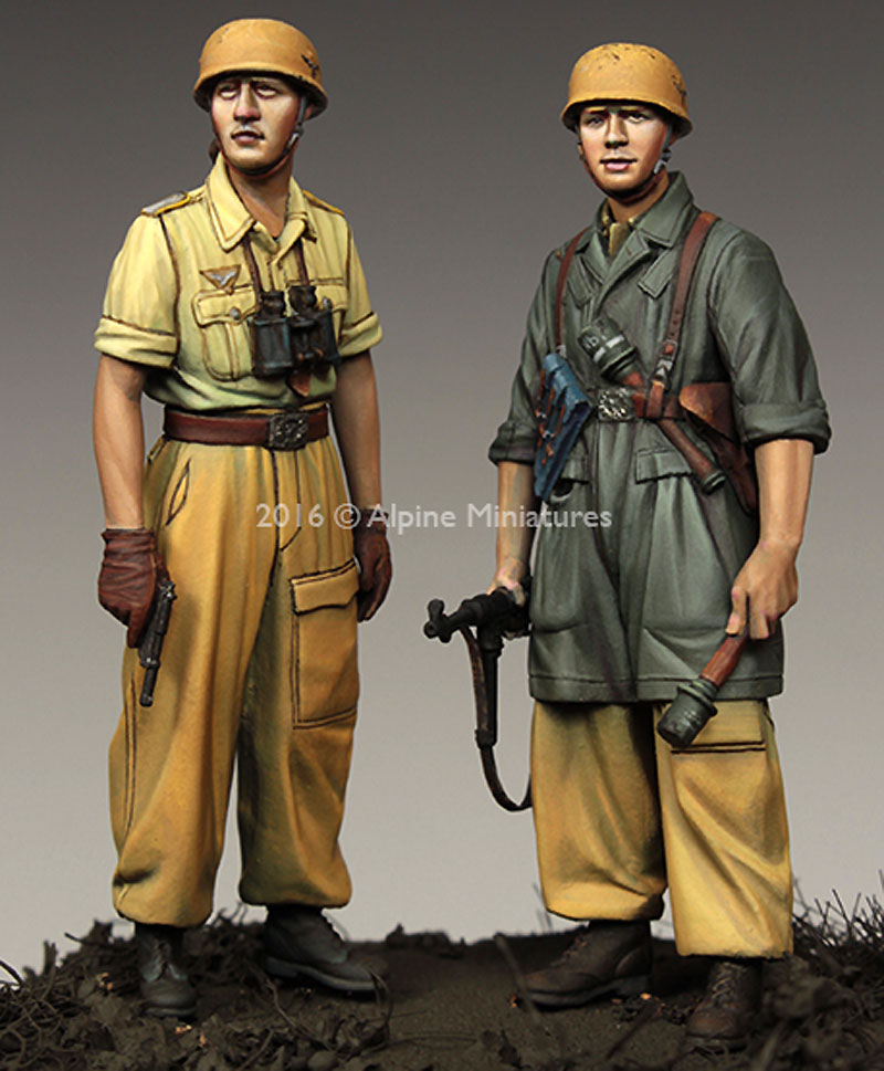 1/35 フィギュア WW2 ドイツ イタリア戦線の第1降下猟兵師団 (2体