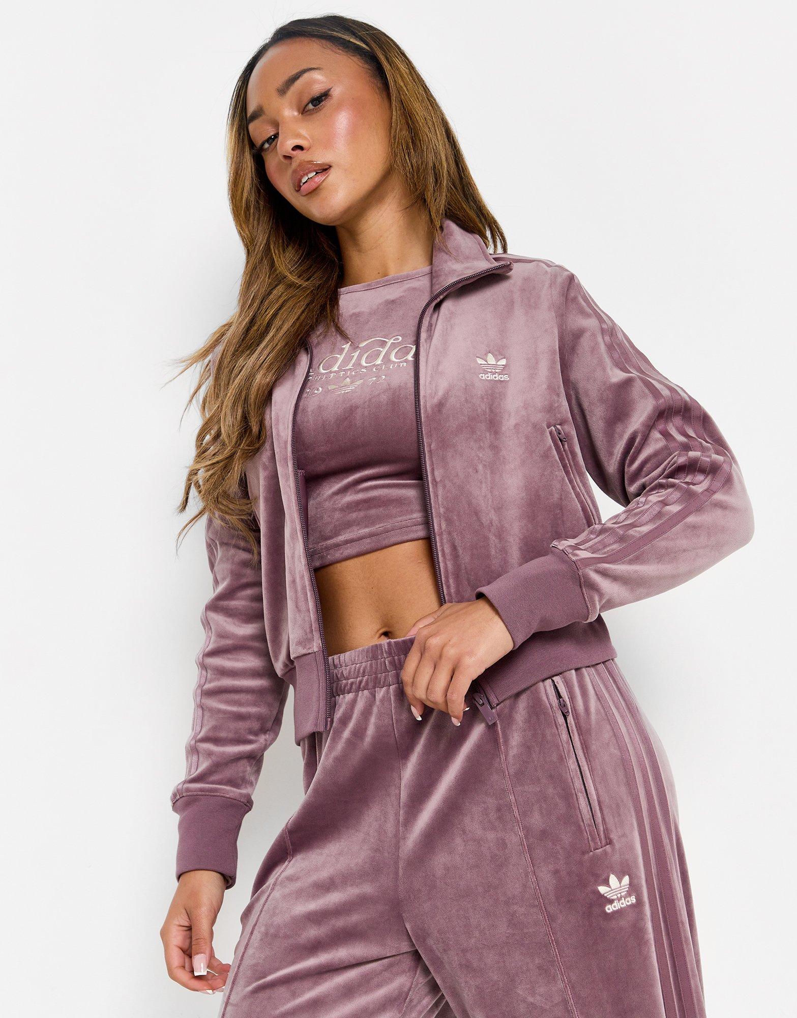 Purple adidas Velour Firebird Track Top - JD Sports Malaysia