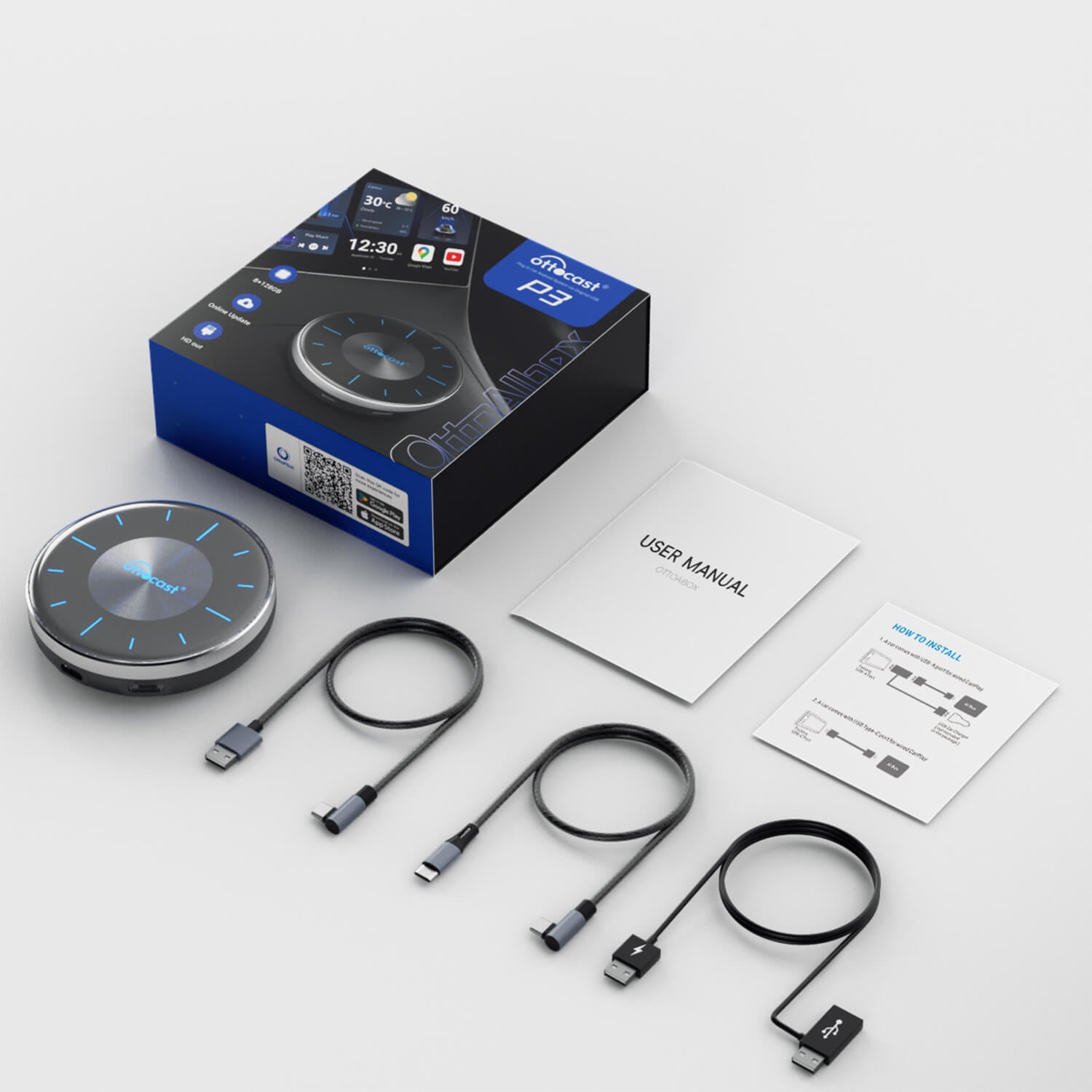 Limited stock) OttoAibox P3 CarPlay AI Box