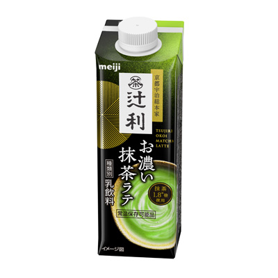 辻󠄀利 お濃い抹茶ラテ 210ml | 飲料 | 株式会社 明治 - Meiji Co., Ltd.