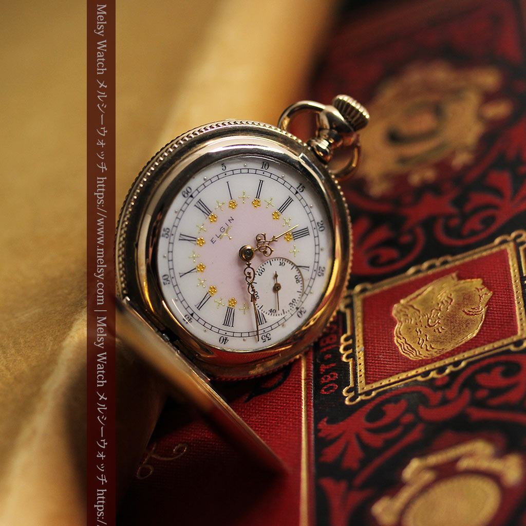 エルジン アンティーク懐中時計 5つのダイヤモンドを束ねる 【1900年頃】