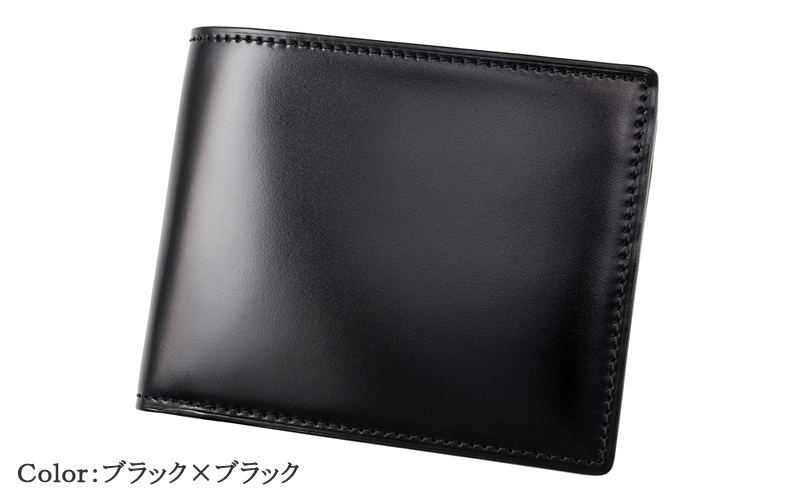 キプリス】二つ折り財布(小銭入れ付き札入)□オイルシェルコードバン