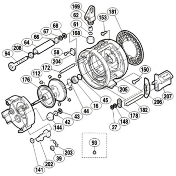 シマノ(SHIMANO) パーツ:カルカッタ 101XT ブレーキカラー グレー 付属