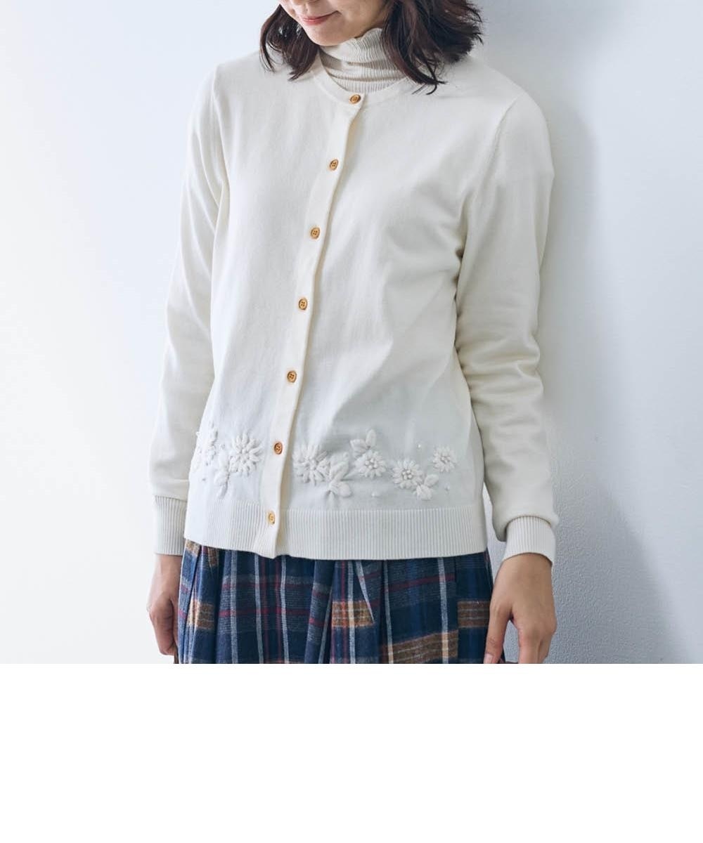 刺しゅうニットカーディガン＜大きいサイズ有＞【Otona Purete】 通販