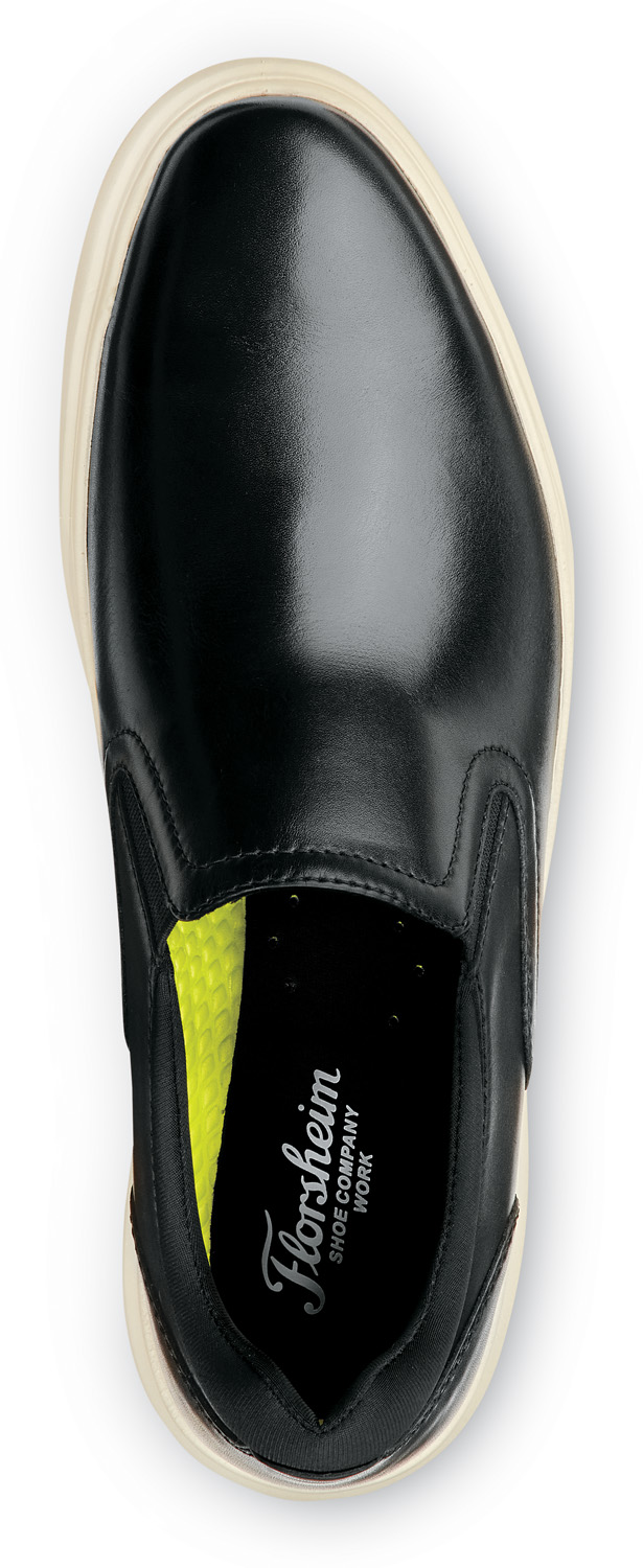 Male Florsheim Men's Black Premier Work MaxTRAX® Steel Toe Slip-On