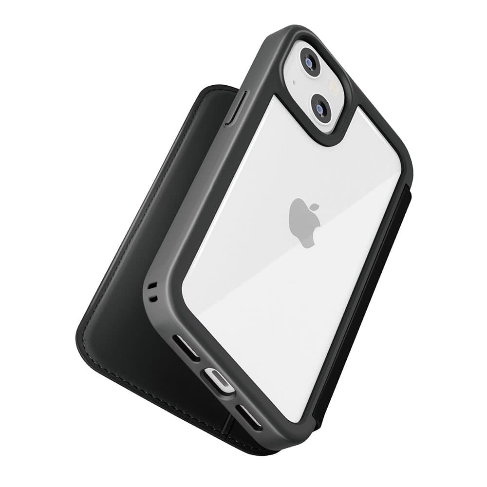 iPhone 15用 ガラスフリップケース [ブラック]｜株式会社PGA