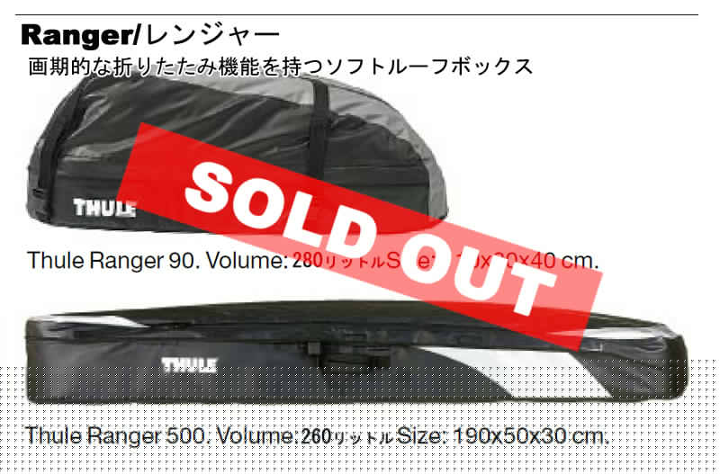 THULEソフトルーフボックス 折りたためるRangerシリーズについて