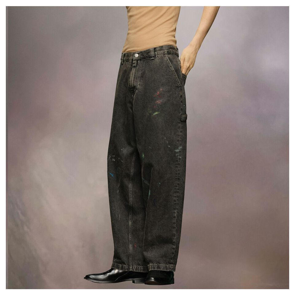 Maison Margiela - 【Last1 31】ブラックペイント ジーンズ | River