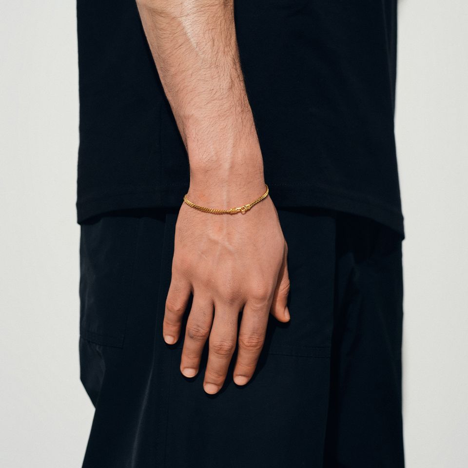 TOMWOOD - Curb Bracelet M Gold 7Inch / カーブ ブレスレット(17.8cm