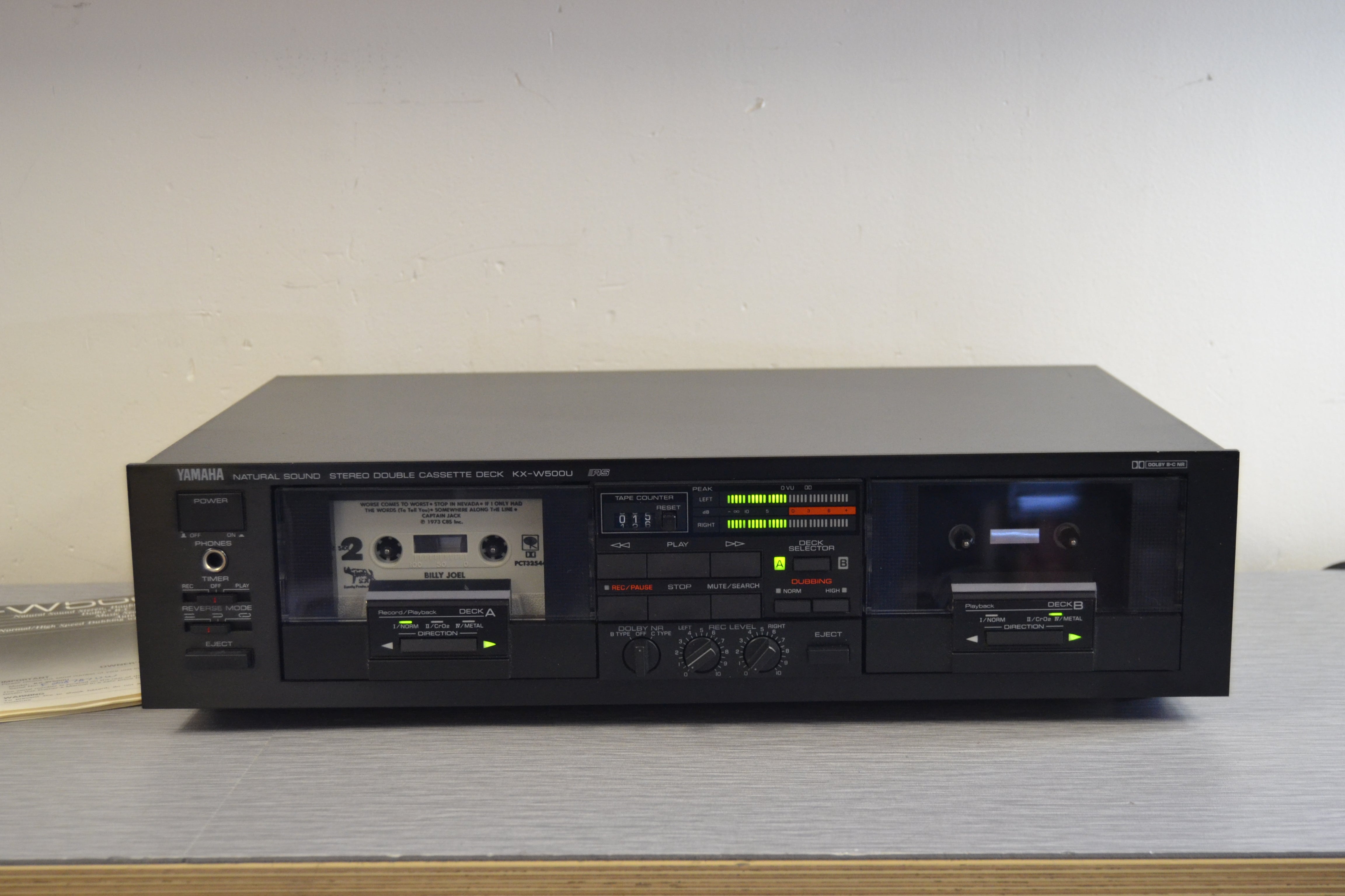 Yamaha KX-W500U Double Cassette Deck - Manual – The Turntable Store